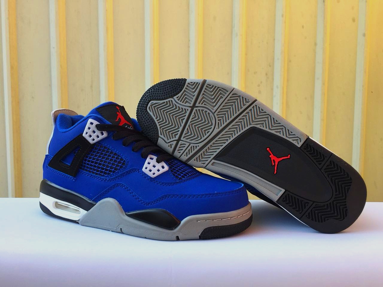 New Air Jordan 4 Eminem Royal Blue Black Shoes